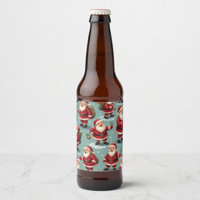 Santa Claus beer bottle interior props (Edit) Label (Front)
