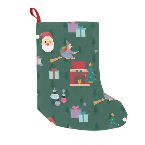 santa claus befana small christmas stocking