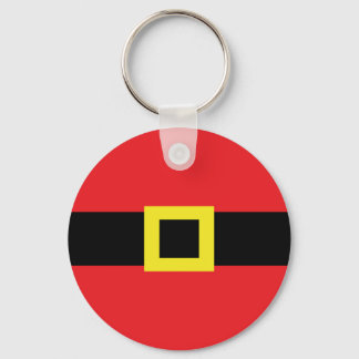 Santa Claus Belly Belt Buckle Holiday Christmas Keychain