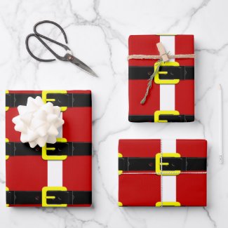 Santa Claus Belt Red Yellow And White