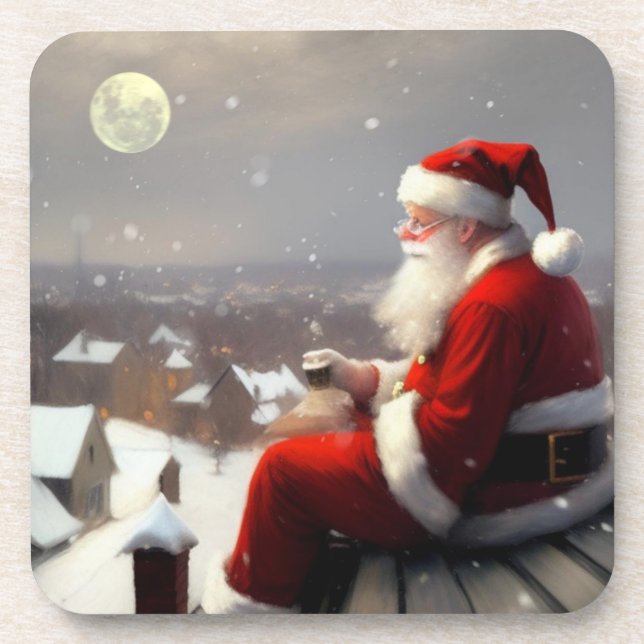 Santa Claus  Beverage Coaster (Front)