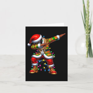 Santa Claus Black African American Xmas Pajamas 0 Card
