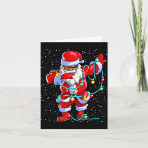 Santa Claus Black Christmas Afro African American Card