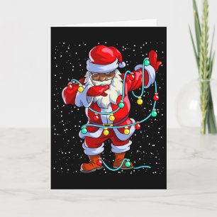 Santa Claus Black Christmas Afro African American Card