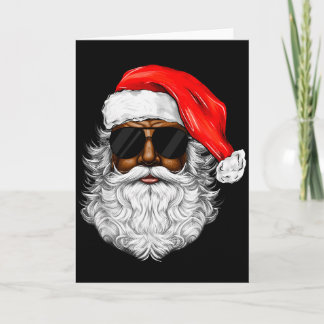 Santa Claus Black Xmas Santa Afro African American Card