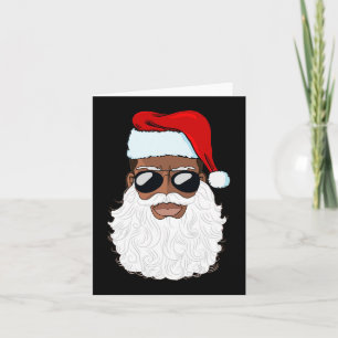 Santa Claus Black Xmas Santa Afro African American Card