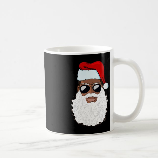 Santa Claus Black Xmas Santa Afro African American Coffee Mug (Right)