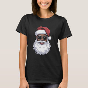 Santa Claus Black Xmas Santa Afro African American T-Shirt