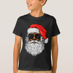 Santa Claus Black Xmas Santa Afro African American T-Shirt