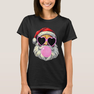 Santa Claus Blowing Bubble Gum Nk Sungles Christma T-Shirt