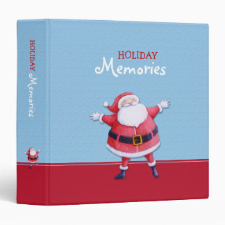 Santa Claus blue Avery Binder