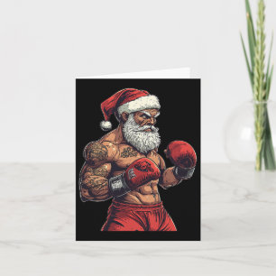 Santa Claus Boxing And Mma - Christmas Boxing Card