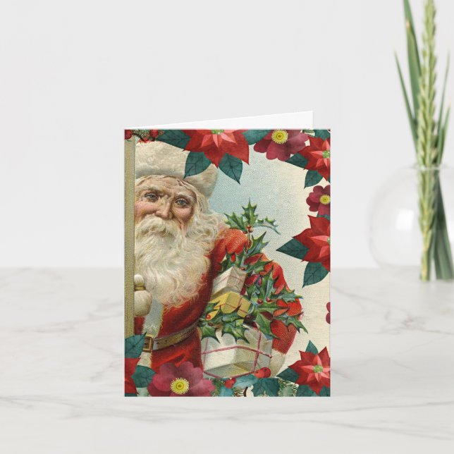 Santa Claus bringing gifts and presents Card (Front)