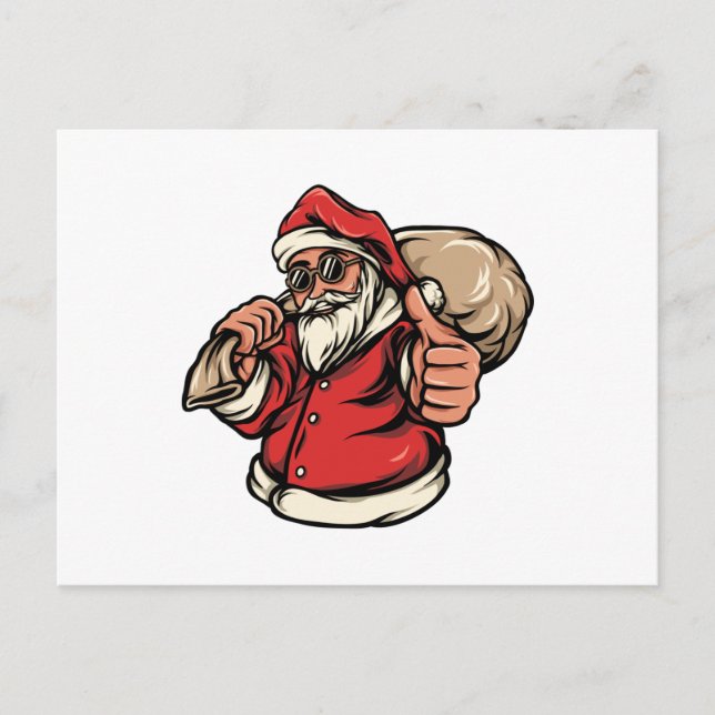 Santa Claus Brings Christmas Gifts Costumes Postcard (Front)