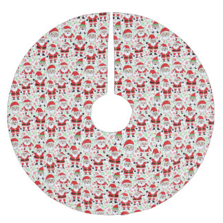 santa claus brushed polyester tree skirt