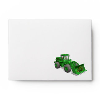 Santa Claus Bulldozer Operator Envelope