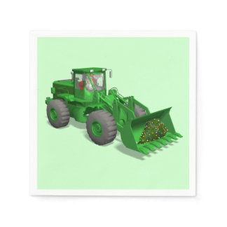 Santa Claus Bulldozer Operator Napkins
