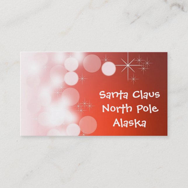 Santa Claus Business Card (Front)