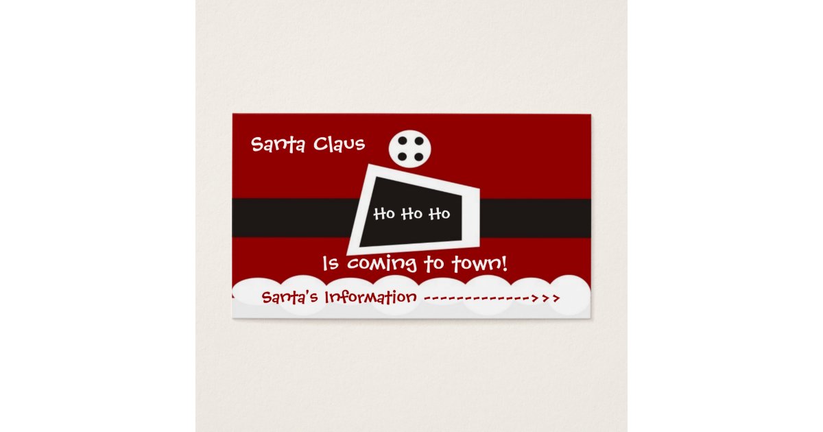 santa business cards