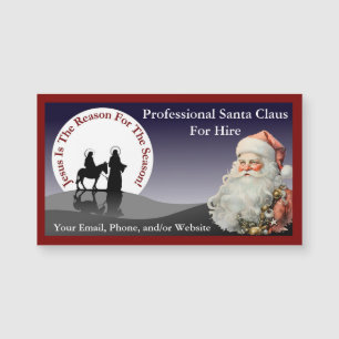 Santa Claus Business Card Magnetic