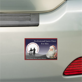 Santa Claus Business Card Magnetic Car Magnet