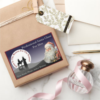 Santa Claus Business Card Stickers