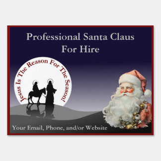 Santa Claus Business Card Yard Sign