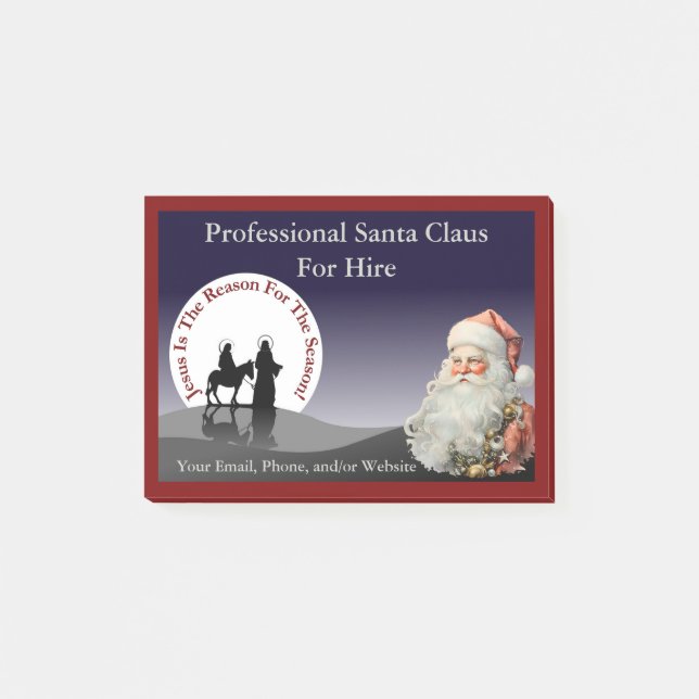 Santa Claus Business Sticky Notes (Front)