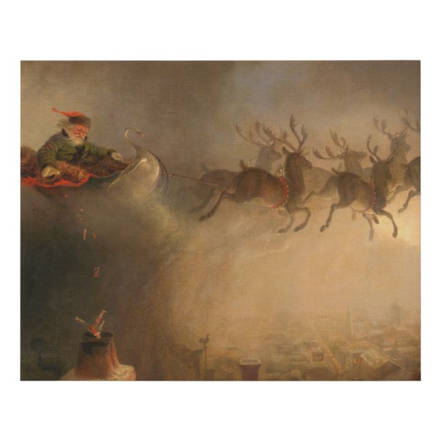 Santa Claus by William Holbrook Beard Faux Canvas Print (Front)