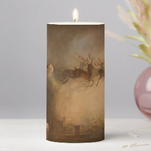 Santa Claus by William Holbrook Beard Pillar Candle