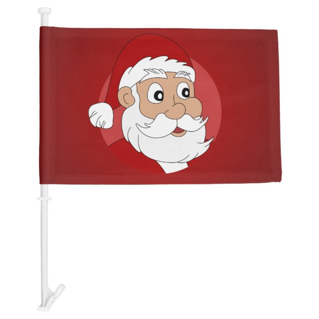 Santa Claus Cartoon Car Flag (Front)