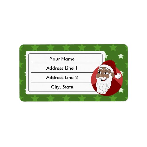 Santa Claus Cartoon Label