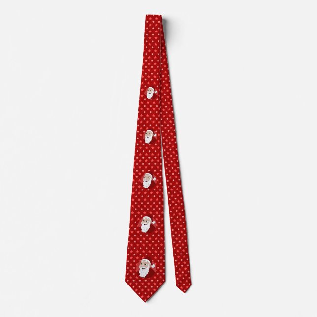 Santa Claus Cartoon Neck Tie (Front)