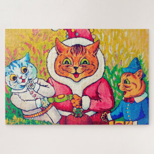 Santa Claus Cat, Louis Wain Jigsaw Puzzle