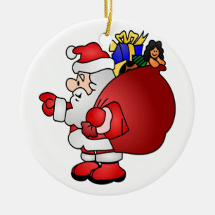 SANTA CLAUS CERAMIC ORNAMENT