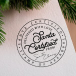 Santa Claus Certified Delivery Approval Seal Rubber Stamp<br><div class="desc">Stamp these cute personalized Santa Certified Seal of Approval delivered with love from Santa on your cards, envelopes and gifts to create a fun look. This rubber stamp gives your gifts an official Santa look. All illustrations contained in this fun, from Santa, certified stamp of approval rubber stamp are hand-drawn...</div>