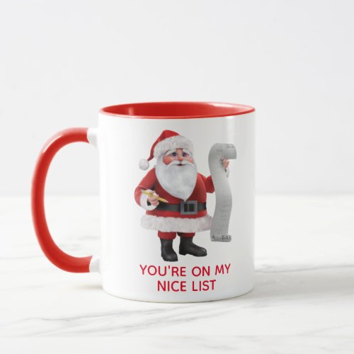 Santa Claus Checking His List Mug