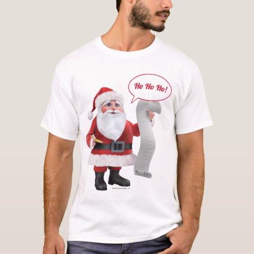 Santa Claus Checking His List T_Shirt