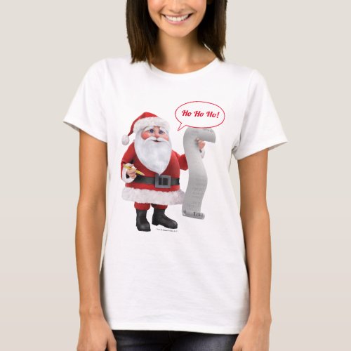 Santa Claus Checking His List T_Shirt
