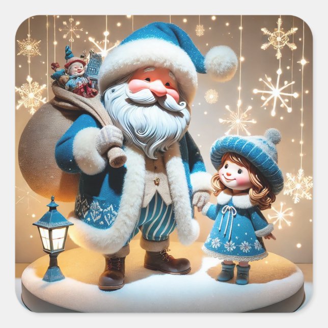 🎁Santa Claus & Child Christmas Sticker ✨ (Front)