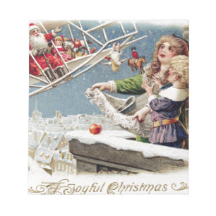 Santa Claus Children Christmas Vintage Notepad