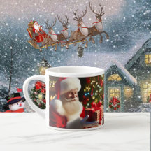 Santa Claus Child's Little Cup Add Name or Text