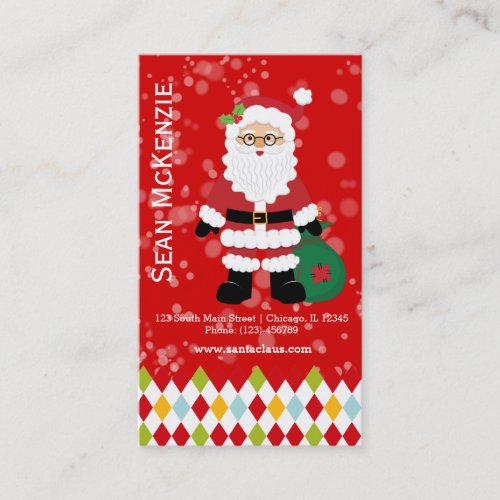 Santa Claus  choose background color Business Card