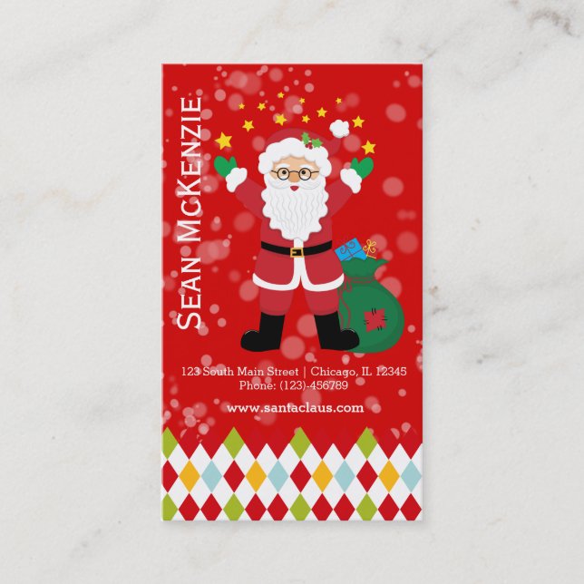 Santa Claus * choose background color Business Card (Front)