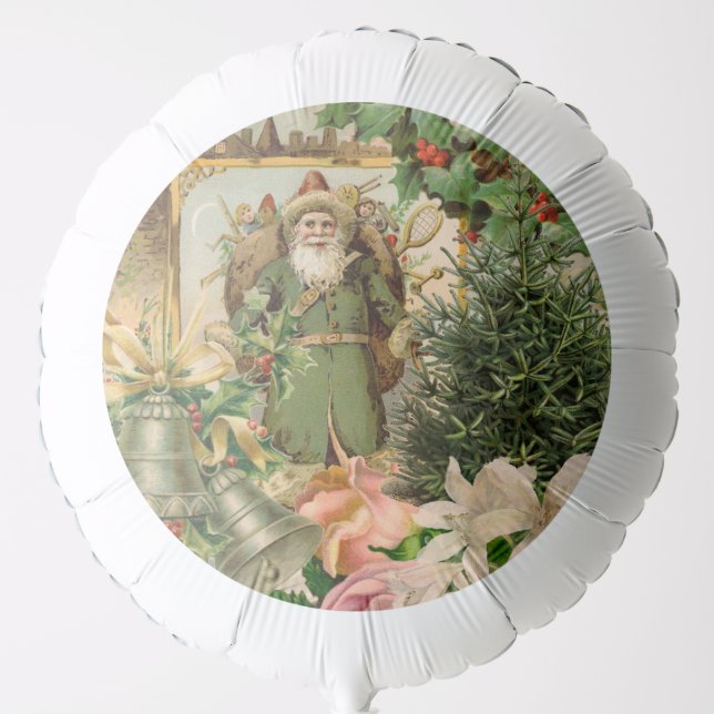 Santa Claus Christmas Antique Beautiful Art Balloon (Front)