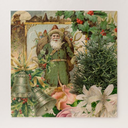 Santa Claus Christmas Antique Beautiful Art Jigsaw Puzzle