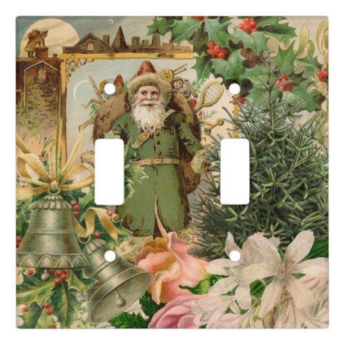 Santa Claus Christmas Antique Beautiful Art Light Switch Cover
