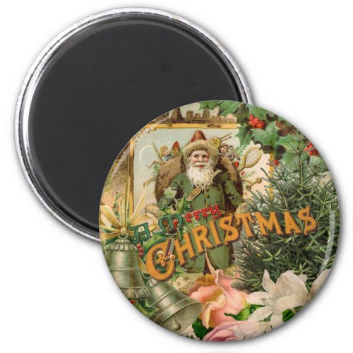 Santa Claus Christmas Antique Beautiful Art Magnet