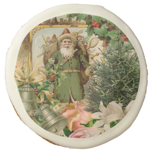 Santa Claus Christmas Antique Beautiful Art Sugar Cookie