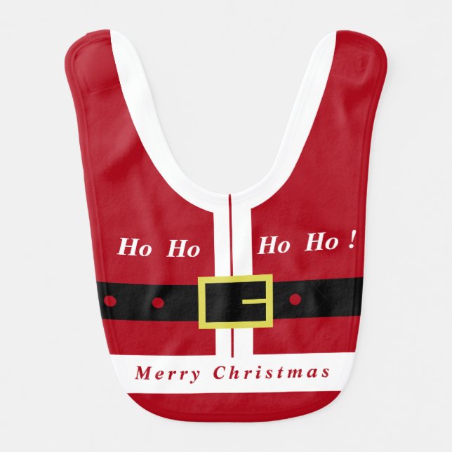 Santa Claus Christmas Baby Bib (Front)